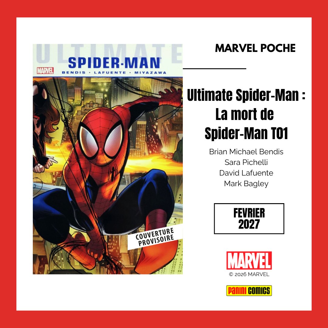 paninicomicsfra's tweet photo. BIG NEWS ! Et deuxième super-héros à l'honneur aujourd'hui avec SPIDER-MAN !

* En janvier, en 100%, on vous propose la mini-série SPIDER-MAN : SPIDER-VERSITY où les jeunes Araignées (de Silk à Spider-Boy en passant par Miles) vont être coachées par....Norman Osborn ?!? Heureusement, Spider-Woman est là pour les protéger (mais la vraie menace est tout autre...)

* En février, on a un autre titre en périphérie de Spidey avec SUPERIOR FOES OF SPIDER-MAN de Nick Spencer & Steve Lieber ! Un volume de 376 pages où l'on suit le groupe de Boomerang lorsque Peter est remplacé par Otto ! Ok, ce sont des super-vilains mais ils ne méritent vraiment pas de souffrir autant !

* Et du côté des POCHE en février, c'est normalement le mois des récits complets avec SPIDER-MAN : L'AUTRE (qui vient compléter le run de J.M. Straczynski) mais aussi un "pas récit complet" avec le premier tome (sur 3) de la seconde saison d'ULTIMATE SPIDER-MAN... LA MORT DE SPIDER-MAN ! Une trilogie qui intègre USM Requiem 1-2, USM (2009) 1-15 + 150-160, Ultimate Avengers vs New Ultimates 1-6 et Ultimate Fallout 1-6 !

Indice : vieux tomes 1