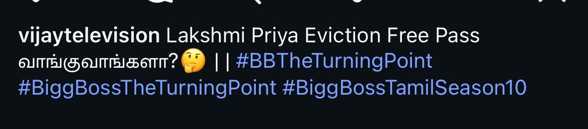 varsh_015's tweet photo. Apdiii madam enna kilichutanga eviction free pass ku nu ni promotion pannitu iruka? @vijaytelevision 

#BiggBossTamil10 https://t.co/2CHGzsofJ9