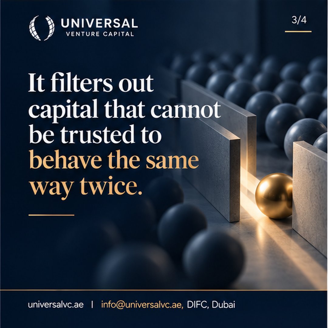 universal_vc_'s tweet photo. Regulated capital is not slower capital. Swipe to see why DFSA oversight is part of what makes our check worth taking. #DFSA #DIFC #VentureCapital #UniversalVC https://t.co/h1FCKGtwCJ