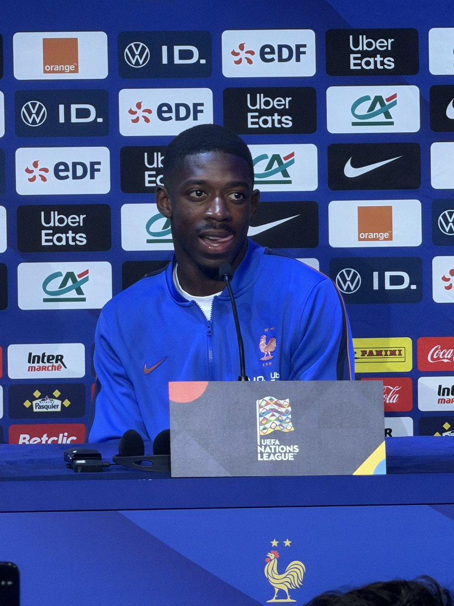 IliesPeeters's tweet photo. « Aujourd’hui, je suis le joueur que j’aurai rêvé d’être » 
Ousmane Dembélé #FRAITA
@CulturePSG https://t.co/dKz9SVs8oT