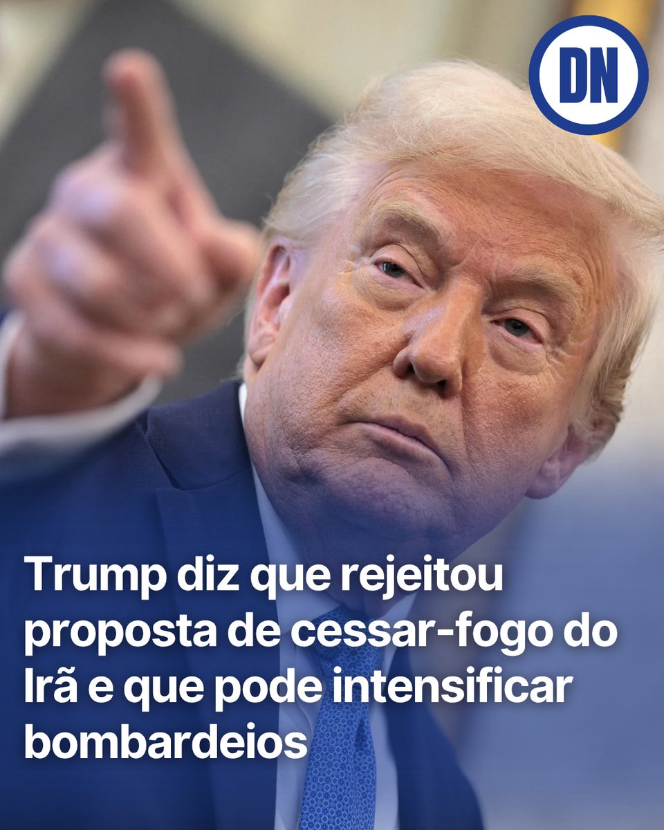 RedacaoDN's tweet photo. O presidente dos EUA admitiu ainda ser possível intensificar os bombardeios no Irã após as eleições legislativas de meio de mandato, mas evitou detalhar planos militares. https://t.co/9GijMA0Bqr