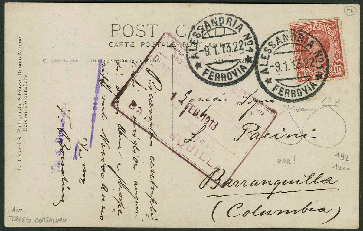 Fabrisperizie's tweet photo. #FILATELIA & DINTORNI 169 di Daniele Fabris
https://t.co/veuOSfsKTd
Raid #Torino - #Milano del #Dirigibile #Usuelli #Borsalino 1911 (14 novembre)
#philately #briefmarken #stamp #sello #timbre #philatelie #postaaerea #vol #airmail #milan #alessandria #barranquilla #colombia https://t.co/0d20mcQ9ZE