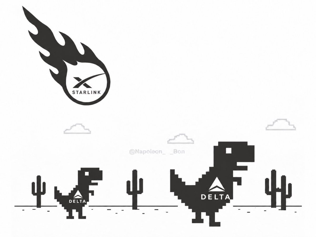 Napoleon__Bon's tweet photo. @elonmusk @united @AmericanAir @Starlink Delta needs Starlink 😂 https://t.co/k6x98GVazB
