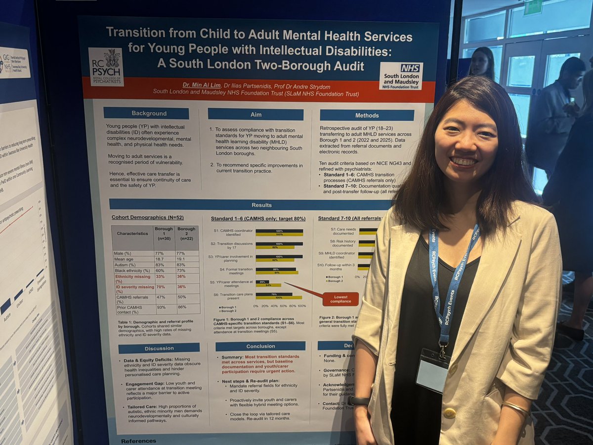 drandrestrydom's tweet photo. @psychiatryofid faculty meeting with Dr Min Ai Lim presenting her poster on Transition of care from child to adult services @MaudsleyNHS @estia_centre @idtraineesuk https://t.co/BgLahpgvVb