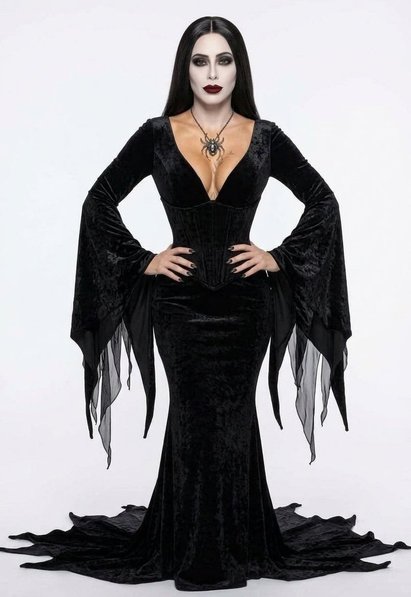 k_kaarrllaa's tweet photo. Por fin llegamos a Octubre vibra y energía nueva 🍀 como parte de los festejos que tendremos para Kim haré mis 31 disfraces empezado con Morticia ealeee. Ya votaste? Hazlo viendo sus videos y reproduciendo su música en Spotify #kimsu  #lamansiónvip  #KimShantal https://t.co/hbRKEQRO8k