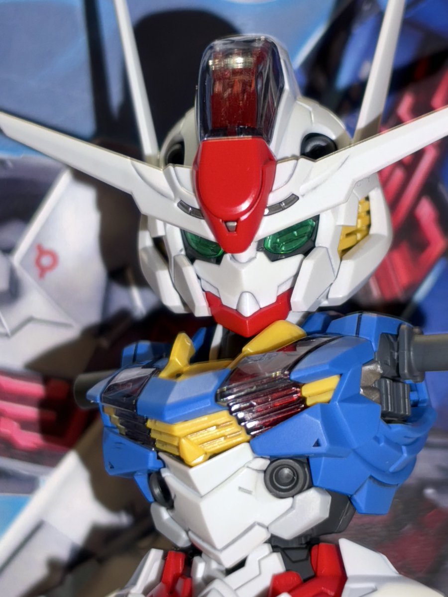 zuto3's tweet photo. MGSDエアリアルです。
緻密なのにパーツがそこそこでかいから、MGSDシリーズは作りやすくてとても良い！
そしてエアリアルのカッコ可愛い感じ、よくないですか？
#ガンプラ好きな人と繋がりたい
#MGSDエアリアル https://t.co/d1sFTl691K