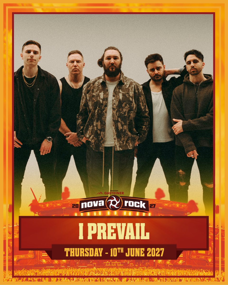 IPrevailBand's tweet photo. 2027 is shaping up to be insane. Nova Rock, we’ll see you soon!

Tickets are on sale now at https://t.co/9Z8gvM8iDd

@‌novarockfestival #NR27 #NovaRockFestival https://t.co/WBKyTvsM1g