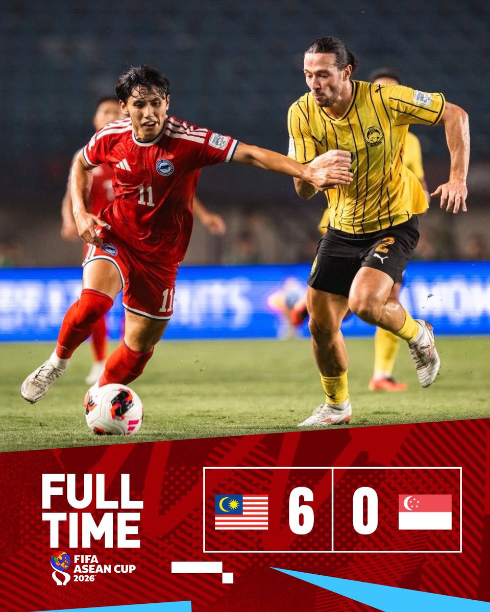 R_Perkasa's tweet photo. OPEN LETTER 

Dear @FIFAcom @fifamedia @theafcdotcom @TrollFootball @nocontextfooty and all Football Journalist in the World 

Malaysia vs Singapore 6-0 is  dabbling in illicit schemes and reeking of gambling

Why? 

Malaysia scored six goals against Singapore—equaling their biggest-ever victory in the history after 1976. 

Why is this notable? Because Malaysia needed as many goals as possible to overcome Indonesia's goal difference and qualify for the final, and the two nations are close neighbors with shared cultural roots that were once part of the same country.

In terms of FIFA rankings, Malaysia sits at No. 137, while Singapore is at No. 146, It clearly makes no sense to lose that easily.

In fact, looking at the last five meetings prior to this, Malaysia lost three times, drew once, and won only once.

For the another reason, in the match,  Statistically, Malaysia did not completely dominate Singapore—whether in terms of shots on goal, possession, or the creation of scoring opportunities. 

How, then, did Malaysia manage to score six goals with such statistics? It makes little sense that they scored only four goals against Bangladesh yet six against Singapore

there are reasonable grounds to suspect, Singapore intentionally lost and that Malaysia resorted to means violating the spirit of fair play to secure the victory.

We hope this is thoroughly investigated.
