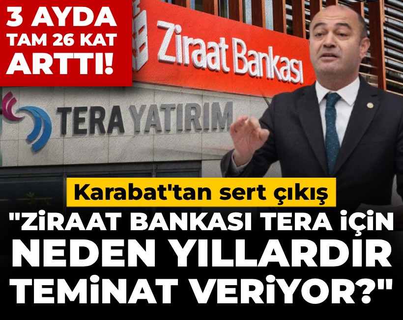 halktvcomtr's tweet photo. 3 ayda tam 26 kat arttı, Karabat'tan sert çıkış: Ziraat Bankası Tera için neden yıllardır teminat veriyor? 

https://t.co/tl1M52qsgu https://t.co/zkdpZ7VGfG