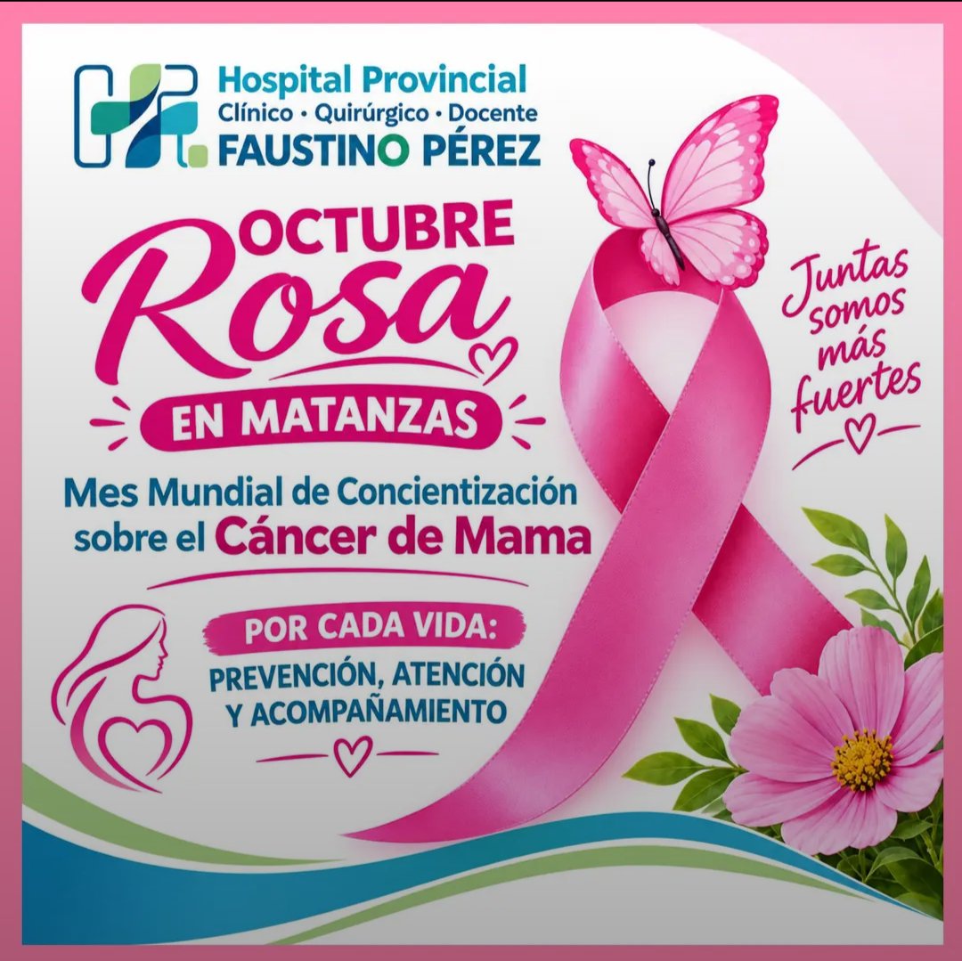 PeriodicoGiron's tweet photo. #Matanzas acoge durante octubre una jornada dedicada a la concientización sobre el cáncer de mama, con múltiples actividades dirigidas a fortalecer la prevención, promover el diagnóstico oportuno y acompañar a las pacientes, informa el @hospital_perez .

#PeriodicoGiron https://t.co/rZBFOUTXz6