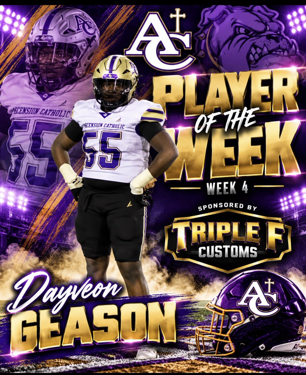 BulldogsAc's tweet photo. Congrats to our week 4 winners !
Kohen Folse 
@dayveongeason55 
Keep stacking 🧱 
@coach_james12 
@Mr_CoachBrown76 @Travis_Nichols1 
#TPW 

Thanks to Triple F Customs! https://t.co/rgiYm8goY5