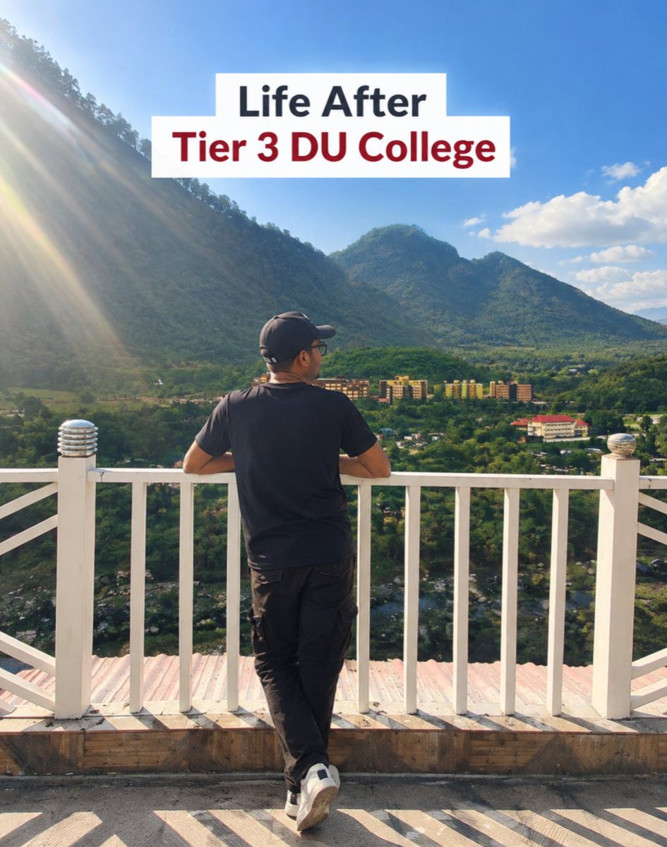 4302Arvind74503's tweet photo. ➡️Life after a tier 3 DU college nobody talks about:

➡️Even a DU degree doesn't set your life. Plan your next step, whether that's a master's, a startup or a skill.

➡️Top college or tier 3, the real work starts after graduation. https://t.co/efswhNuyXR