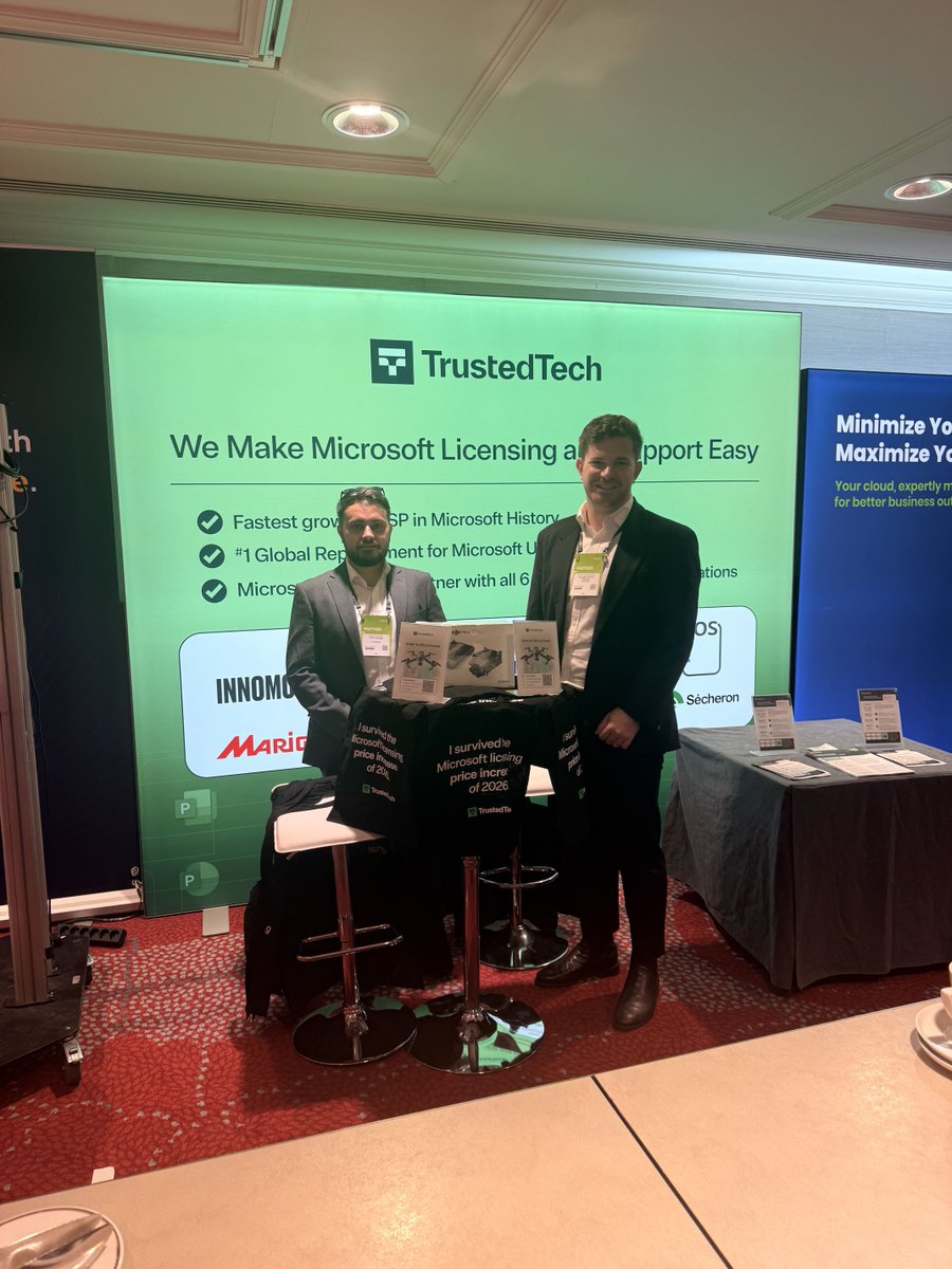 trustedtechteam's tweet photo. That's a wrap on IT Procurement & Sourcing Summit Europe 2026!

Thank you to everyone who stopped by booth #21 in Amsterdam. The conversations matched what we heard going in:
- Adapting to Microsoft's changing commercial model
- Making Copilot investments pay off
- Azure optimisation and cost governance
- EA renewal planning

Didn't get a chance to connect? Let's keep the conversation going: 
https://t.co/25uIv51tEc

#ITProcurement #MicrosoftLicensing #Copilot #Azure #MicrosoftPartner