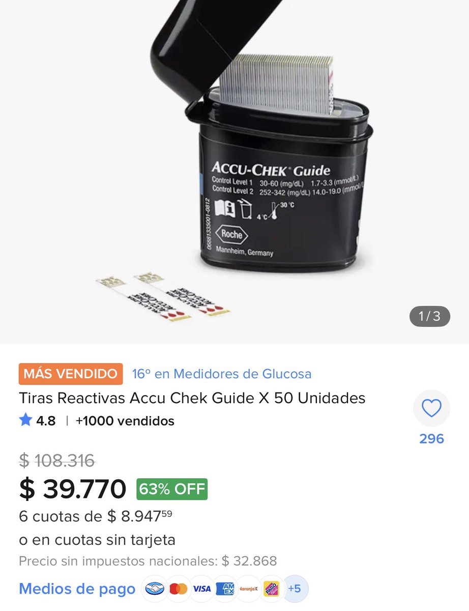 chicodlasmillas's tweet photo. Es increíble como te roban en farmacity con algunas cosas

Las tiras reactivas para medir la glucosa  estaban 75.000$  / 25 tiras en Farmacity

En MercadoLibre están 39.770$ / 50 tiras https://t.co/0GBBTKTtKu