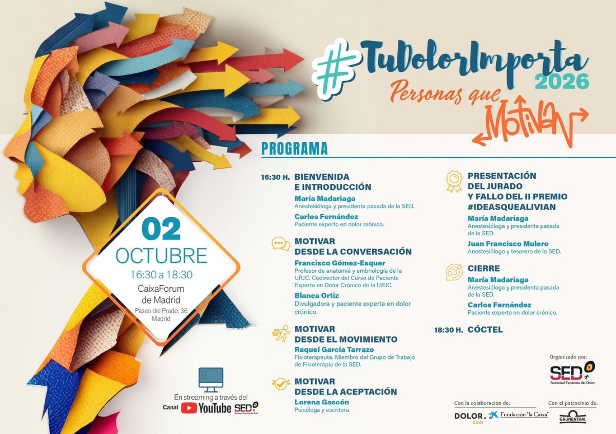 Sedolor's tweet photo. Este es el programa de #TuDolorImporta 2026. 
Sigue el evento desde nuestro canal de youtube: 
https://t.co/T1qIjEKNzh https://t.co/zDxiPwSp3a