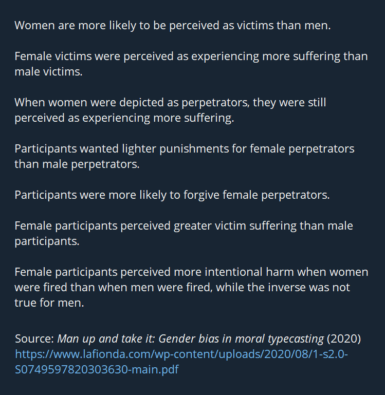 thuletide_'s tweet photo. Nah it's like 99.9% caused by the Women Are Wonderful effect; they're always perceived as victims, even when they're perpetrators. "Our wholesome whores would *never* do anything gross or immoral! They *must* have been forced into it by evil, predatory men!" https://t.co/StHvDWReNY