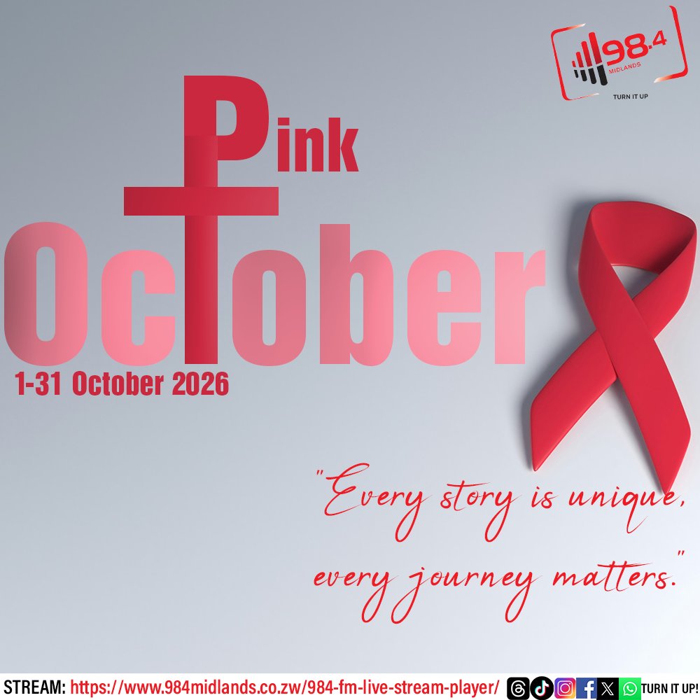 984midlandsfm's tweet photo. Every Story is Unique, Every Journey Matters — Protecting the Heart of the Midlands! 🎀 Radio station 98.4 Midlands FM stands with the province as it paints the airwaves pink for Pinktober.
#thinkpink #turnitup https://t.co/XYa26aBKf0