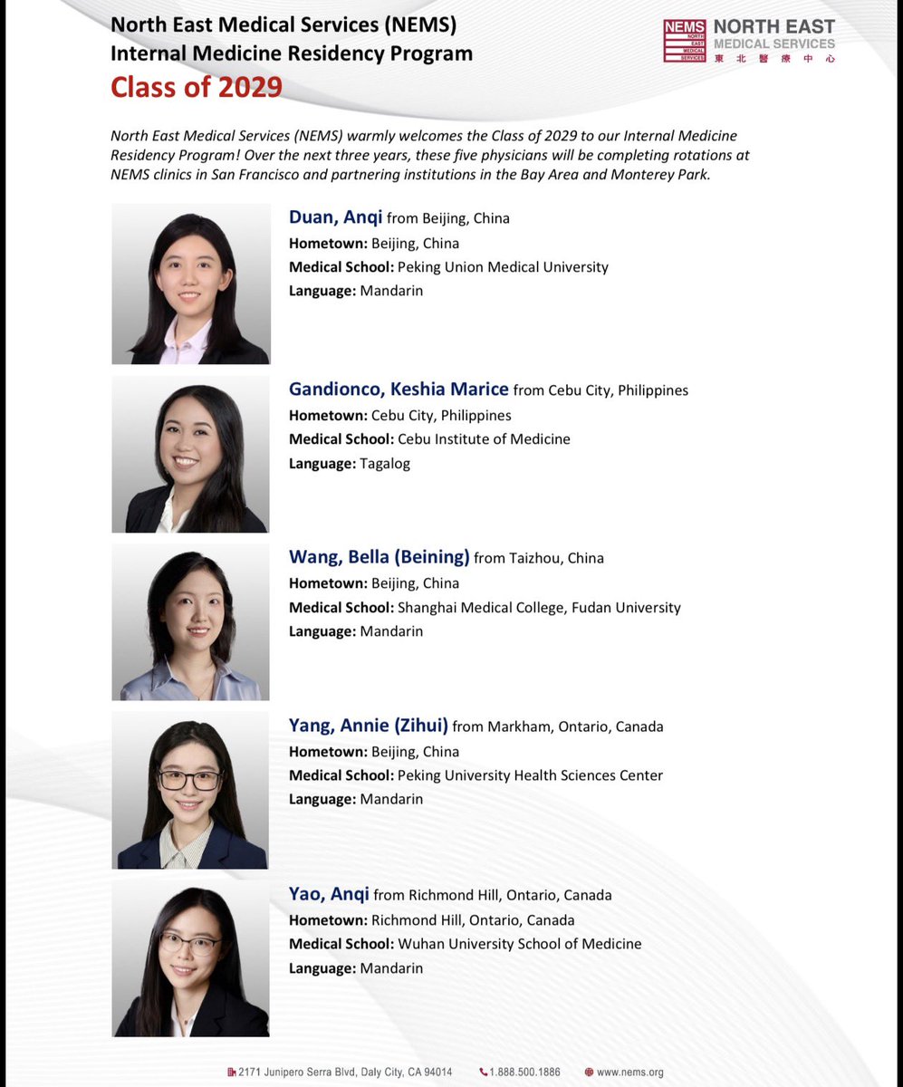 nataliegwinters's tweet photo. Four trained in China. One in the Philippines. ZERO at U.S. medical schools.

That’s the ENTIRE 2026 incoming internal medicine class at San Francisco’s North East Medical Services.

And it’s not the only program with zero U.S. medical-school graduates. THREAD 🧵 https://t.co/cg65i9lWcT