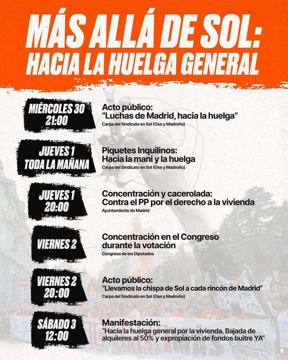 IU_Madrid's tweet photo. 🏠 Vivimos días importantes para la lucha por la vivienda y tenemos por delante varias movilizaciones en Madrid.
🔊 HOY JUEVES | 20:00 h
Cacerolada frente al Ayuntamiento de Madrid.
🚶 MAÑANA VIERNES | 11:00 h
Marcha desde Sol hasta el Congreso y concentración durante la votación https://t.co/IBR4QMmv3j