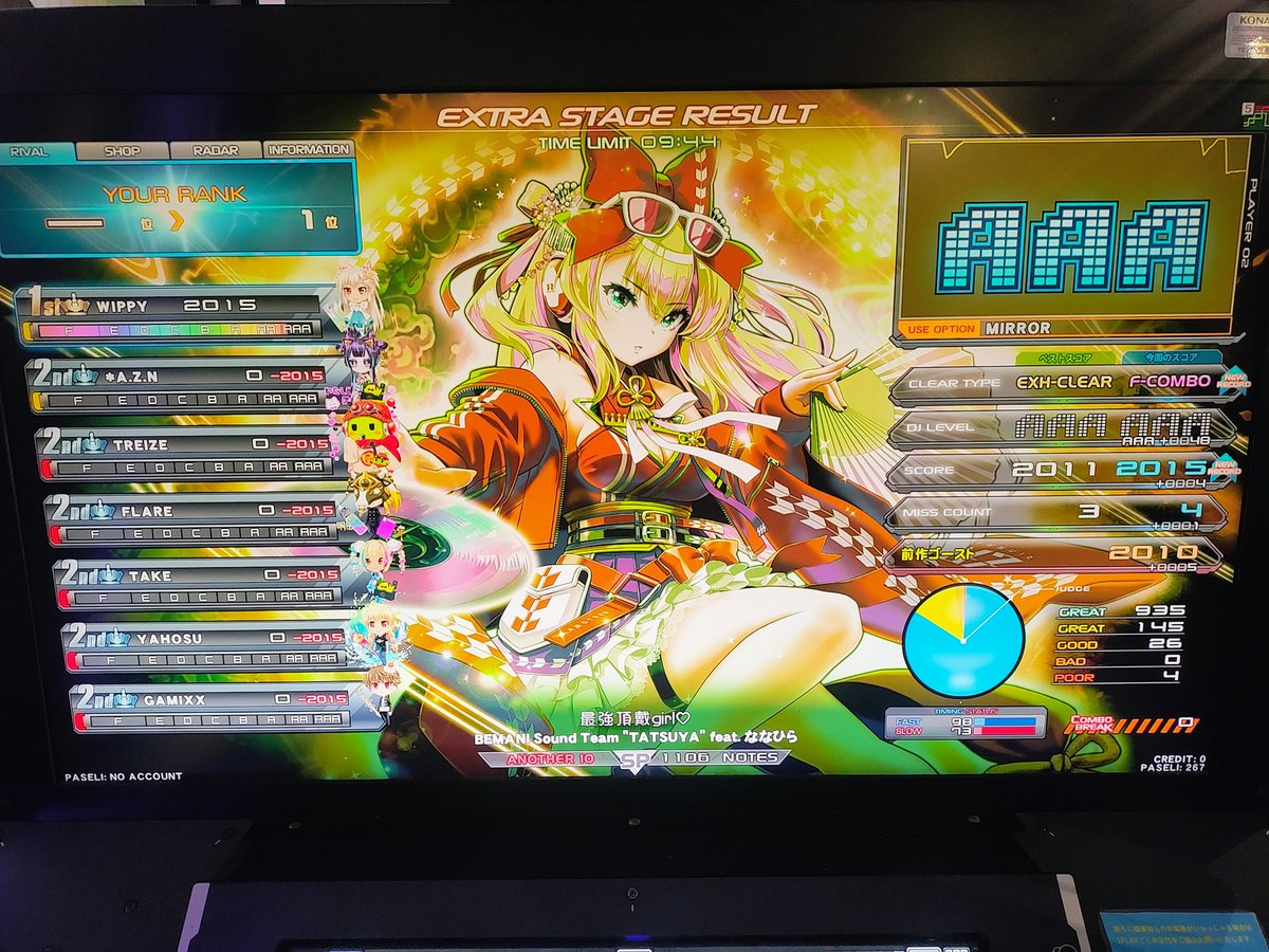 WIPPY_UYA's tweet photo. アルパカ開始４０秒位からイライラしてきて死にそうになったw
楽しくやれたけど、
後はさっさと付けられそうな☆１０だけやっといた。 https://t.co/88WsoFcNjK