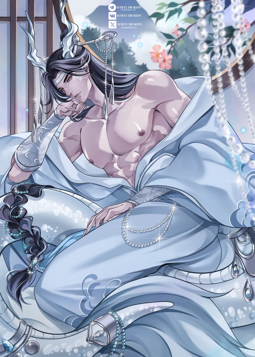 whiteDragonArt8's tweet photo. Lan Zhan as a dragon is simply incredible ✨ 18+ version in my Telegram channel 

#lanzhan #art #mdzs https://t.co/6d8y8PK2gZ
