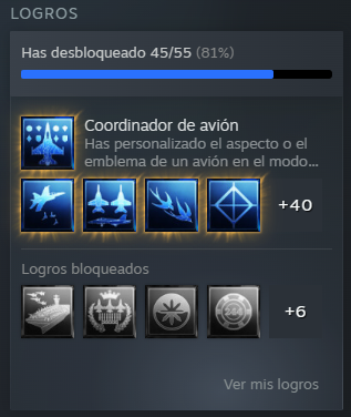 fl4gro's tweet photo. Tal vez intente hacer el resto de logros del Ace Combat 8, que esta vez lo han puesto bastante fácil y sin logros del online :D https://t.co/bCYxB7VXh2
