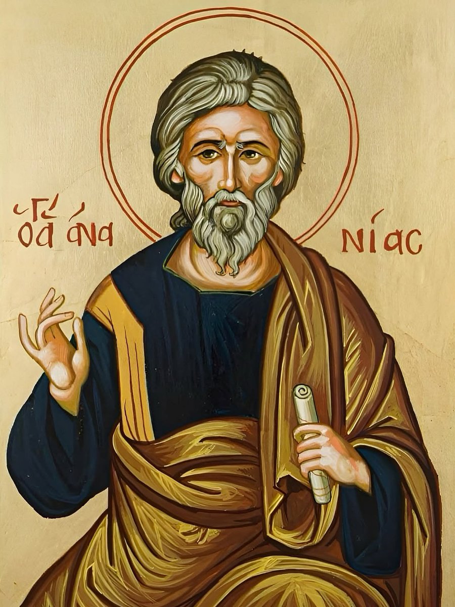 orthodox_33ad's tweet photo. 🔸 October 1 - The Holy Apostle Ananias 🔸

Today, we also commemorate the Holy Apostle Ananias of Damascus, who is numbered among the Seventy Apostles. He baptised the Apostle Paul after his encounter with Christ on the road to Damascus, and was the first Bishop of Damascus. The Apostle Ananias was a disciple of Christ, and was living in Damascus after the Lord’s Ascension. 

When Saul (later the Apostle Paul) was on his way to Damascus to persecute Christians, he was overwhelmed by divine light, and the voice of Christ said to him, “Saul, Saul, why are you persecuting Me?” (Acts 9:4). Trembling and astonished, Saul asked the Lord what He wanted him to do, and the Lord told him to go to Damascus. At that time, the Lord also appeared to Ananias, who was living in Damascus, and said to him, “Ananias… Arise and go to the street called Straight, and inquire at the house of Judas [not the betrayer but another faithful disciple in Damascus] for one called Saul of Tarsus.” (Acts 9:11).

When Ananias questioned why the Lord was instructing him to seek this man who had done great harm to the Christians in Jerusalem, the Lord replied, “Go, for he is a chosen vessel of Mine to bear My name before Gentiles, kings, and the children of Israel. For I will show him how many things he must suffer for My name’s sake.” (Acts 9:15-16). “Ananias went his way and entered the house; and laying his hands on Saul he said, Brother Saul, the Lord Jesus, who appeared to you on the road as you came, has sent me that you may receive your sight and be filled with the Holy Spirit.” (Acts 9:17).

Immediately, Saul accepted baptism, and his sight was restored. Ananias was later consecrated as the first Bishop of Damascus by the Apostles. He wrought many miracles which brought many pagans to faith in Christ. The authorities however regarded him as a dangerous man. Lucian the pagan Governor had him beaten with sinews of oxen, then had his sides lacerated and his flesh burnt with flaming torches. Then, taking him outside the city walls, they stoned him. Thus he ended his life in martyrdom. Image 7 shows the home of Apostle Ananias in Damascus Syria, where he Baptised Saint Paul.