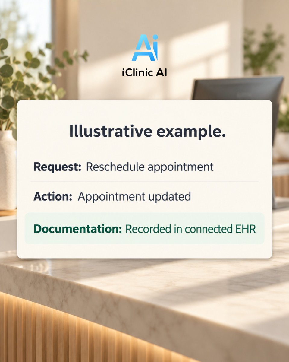 iclinic_'s tweet photo. After the call, your team needs to know what was requested and what happened next.

OMNI AI captures the interaction and documents it in your connected EHR workflow, keeping the patient’s request and the action taken available for review.
.
.
#iClinicAI #EHRIntegration https://t.co/lbgQm4Zspo