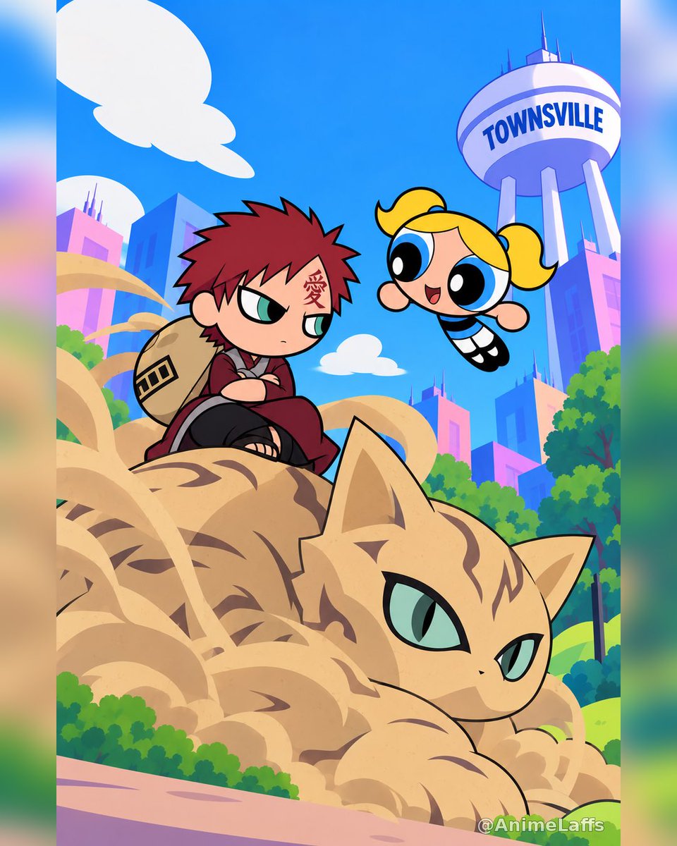 AnimeLaffs's tweet photo. Naruto x PPG https://t.co/B4nYssrPlL