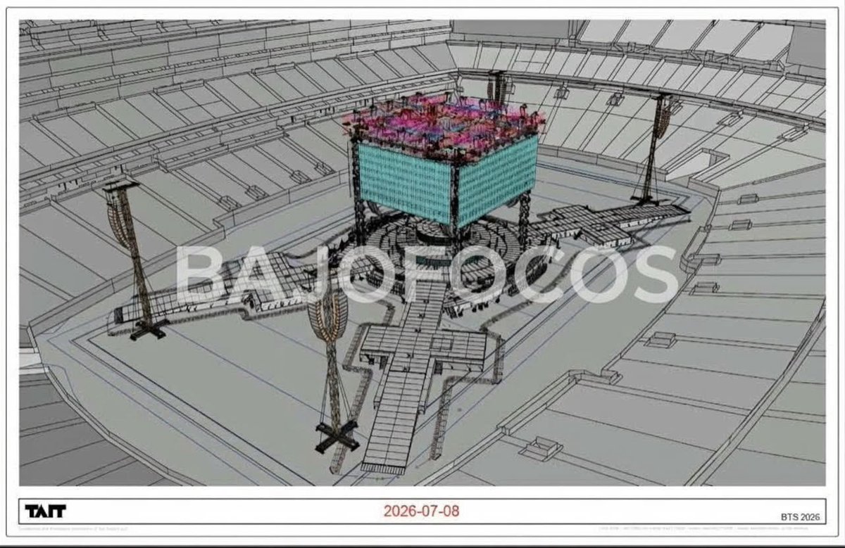 dilfjminn's tweet photo. bueno chicas acá el chico de bajofocos posteó el plano que fue presentado para el tour de sudamerica por la empresa que se encarga del diseño y armado de escenarios del tour de los bts o sea que ellos fueron los que hicieron esta propuesta, no es culpa de df jj https://t.co/za31DaqcAH