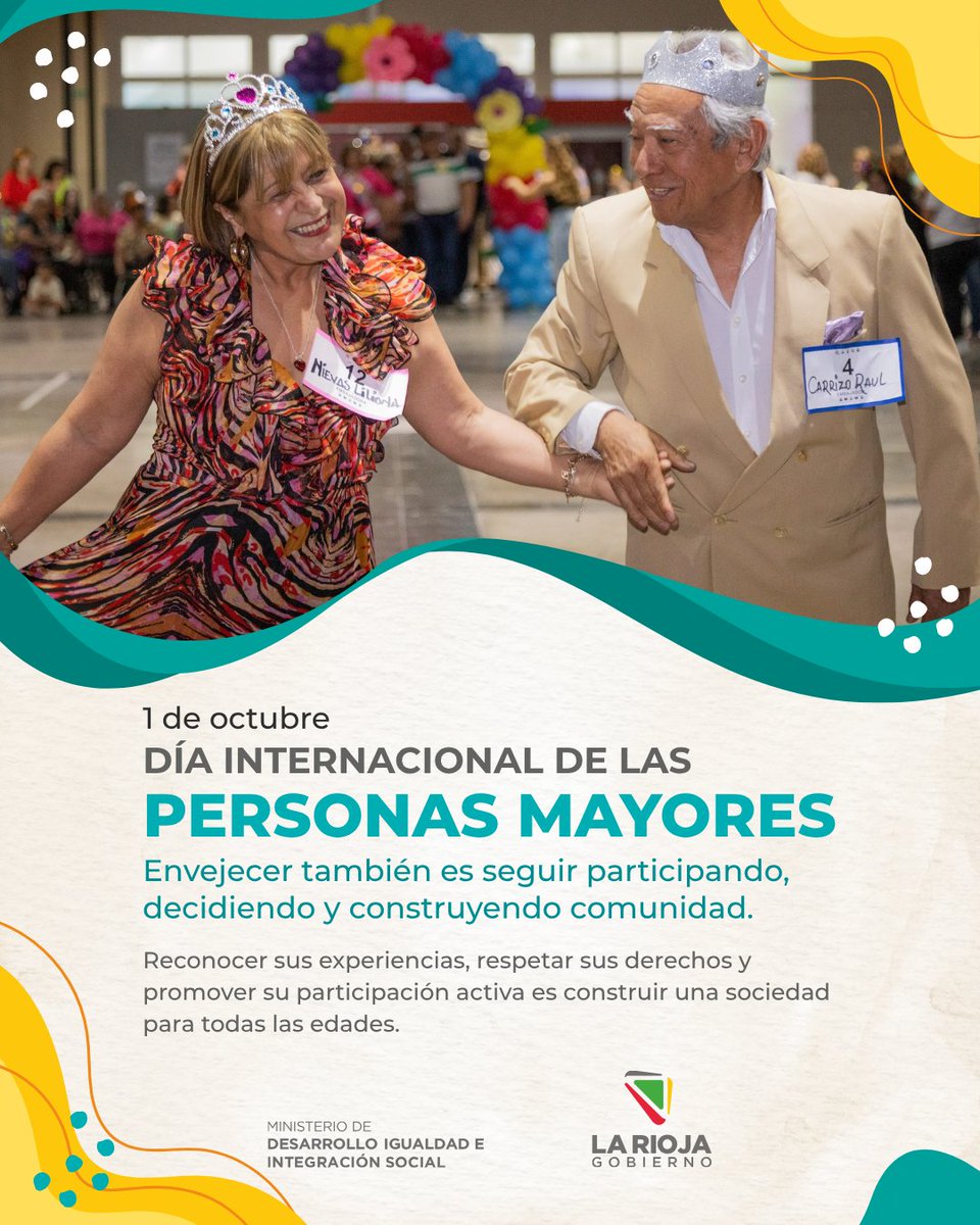 LrDesarrollo's tweet photo. 1 de octubre | Día Internacional de las Personas Mayores 💫

Envejecer también es seguir participando, decidiendo y construyendo comunidad. ✨ https://t.co/JZnPOoRUv2