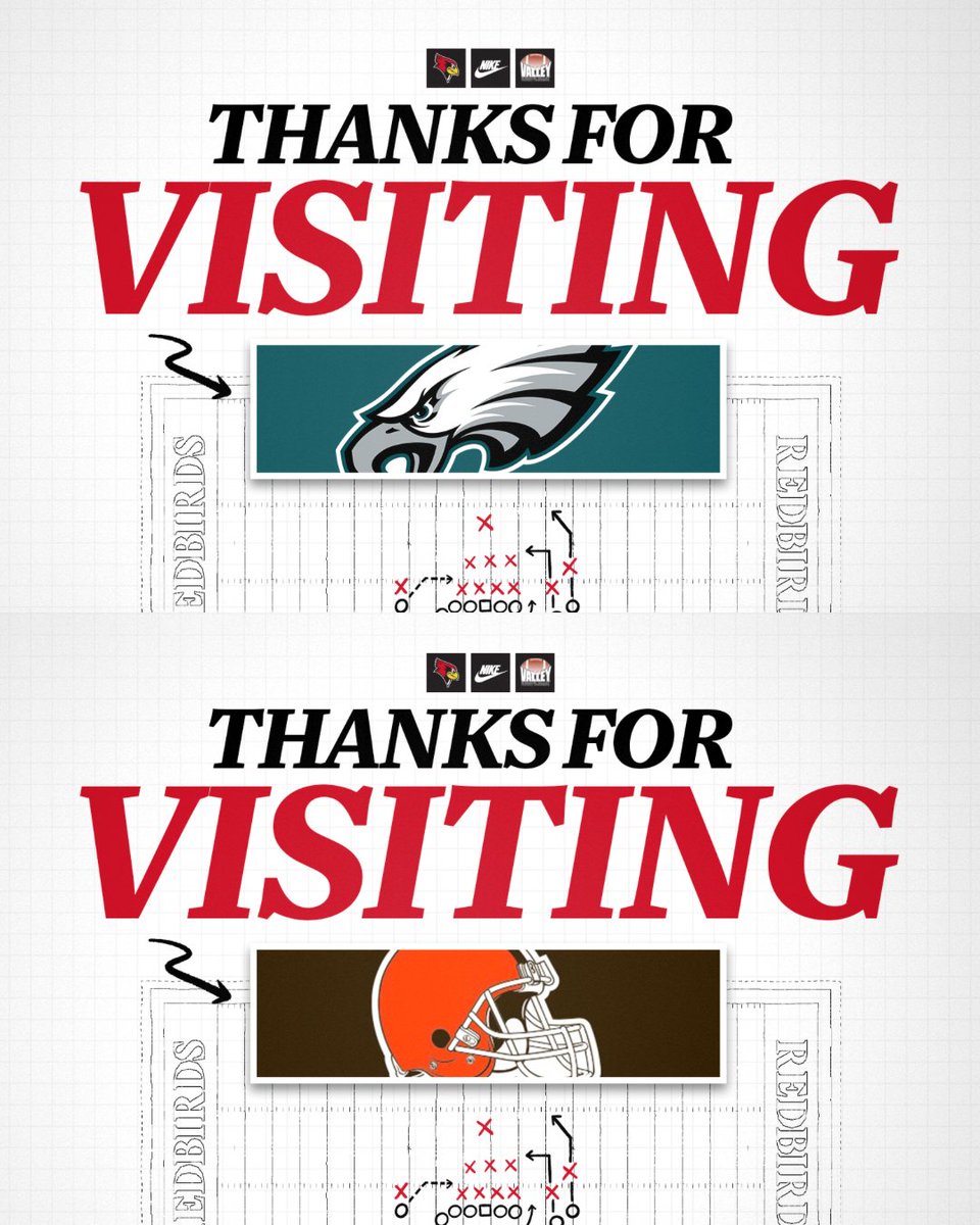 RedbirdFB's tweet photo. Thanks for stopping by🔥 @Panthers @ChicagoBears @steelers @Eagles @Browns https://t.co/TeOWcyF9dJ