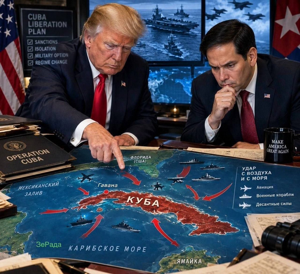 DefenseLVA's tweet photo. 🇺🇸⚡️ 🇨🇺Kuba 2026

🇺🇳 Pēdējā ANO Ģenerālās asamblejas sēdē ASV prezidents Donalds Tramps paziņoja, ka Kuba ir “pilnībā izgāzusies” un “kritīs”, bet Kastro dinastijas un tās mantinieku vietā nāks “brīvība”. Pēc tam Kubas delegācija pameta zāli.

📺 Tagad amerikāņu televīzijas kanāls CBS News pieļauj, ka aizkulisēs jau notiek gatavošanās militāram uzbrukumam salai. CBS News ziņo: “ASV Armijas rezerves pavēlniecībā cirkulē dokuments, kurā štābs pieprasa pakļautajām vienībām pārbaudīt, vai tās var nodrošināt papildu personālu: ārstus, militāro policiju un loģistikas speciālistus. Ārkārtas situācijas gadījumā tiem būtu jāizveido kaujas atbalsta bataljons un loģistikas komanda ASV Bruņoto spēku Dienvidu pavēlniecības pakļautībā. Kuba dokumentā nav minēta, tomēr daudzas pazīmes norāda uz to, ka runa ir par iespējamu militāru operāciju pret šo salu valsti.”

Principā tas ir iespējams.

1️⃣Pirmkārt, Dienvidu pavēlniecība atbild par Centrālameriku un Dienvidameriku — reģionu, kurā Kuba pēc Nikolasa Maduro aizturēšanas ir palikusi vienīgā ASV pretiniece.

2️⃣Otrkārt, Tramps nesen atklāti draudēja komunistiskajam režīmam Havanā. Viņa valdība tiecas panākt “fundamentālas pārmaiņas” Kubā, Tramps pazi��oja ANO. Paralēli amerikāņi ir pastiprinājuši ekonomisko spiedienu. Jau vairākus mēnešus ASV armija bloķē Kubai paredzētās naftas piegādes. Turklāt šīs nedēļas sākumā Trampa administrācija ieviesa jaunas sankcijas pret valsts iestādēm un Kubas amatpersonām.

🇺🇸 Aizkulisēs ASV valsts sekretārs Marko Rubio risina “intensīvas sarunas” ar Kubas vadību, nesen paziņoja Tramps. Tomēr, ja tās cietīs neveiksmi, acīmredzot ASV vēlas būt gatavas. Papildu vienības varētu būt nepieciešamas “90–120 dienu laikā”, teikts iekšējā vēstulē rezervistiem.

👨‍💻 Mūsu viedoklis ir šāds — Rubio jau būtu piespiedis Trampu sākt militāru operāciju Kubā, ja konflikts ar Irānu būtu beidzies. Taču pagaidām sākt vēl vienu militāru konfliktu, turklāt ar neskaidrām sekām, Trampam vienkārši nav izdevīgi. Tāpēc Kubu cenšas piespiest politiski un ekonomiski + iebiedē ar mediju starpniecību un it kā gatavošanos iebrukumam. Bet vai tas tiešām notiks vai arī tā ir tikai daļa no spiediena — tās jau ir kubiešu galvassāpes.