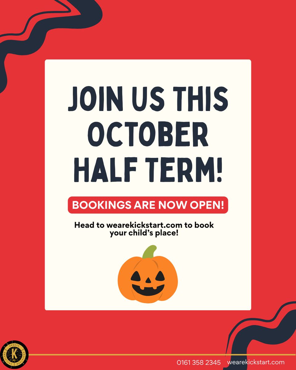 wearekickstart's tweet photo. π What does a typical day at Holiday Club look like?
Exciting activities, creative crafts, games, sports, new friends and LOTS of fun! π¨πββοΈπ»
Bookings are OPEN! We canβt wait for an action-packed October! ππ·οΈ
#HolidayClub #OctoberHalfTerm #Kickstart https://t.co/E8sqAgNdKS