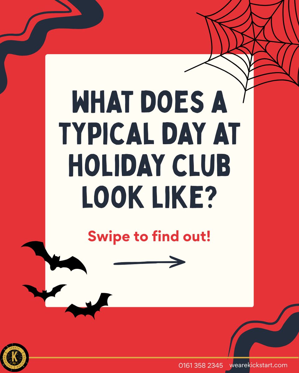 wearekickstart's tweet photo. π What does a typical day at Holiday Club look like?
Exciting activities, creative crafts, games, sports, new friends and LOTS of fun! π¨πββοΈπ»
Bookings are OPEN! We canβt wait for an action-packed October! ππ·οΈ
#HolidayClub #OctoberHalfTerm #Kickstart https://t.co/E8sqAgNdKS