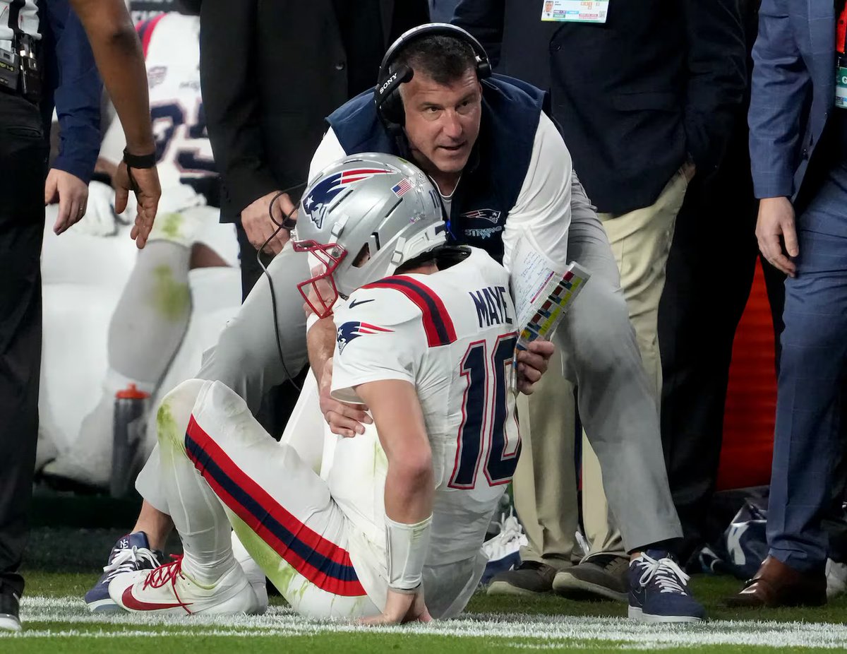 PolymarketBlitz's tweet photo. Mike Vrabel says he told Drake Maye about David from Bible to encourage him:

“When God wanted David to be a king, he didn’t hand him a crown. He gave him a fight. You’ve gotta go through a fight. This is all part of the journey.” https://t.co/Q3GlDEzsve