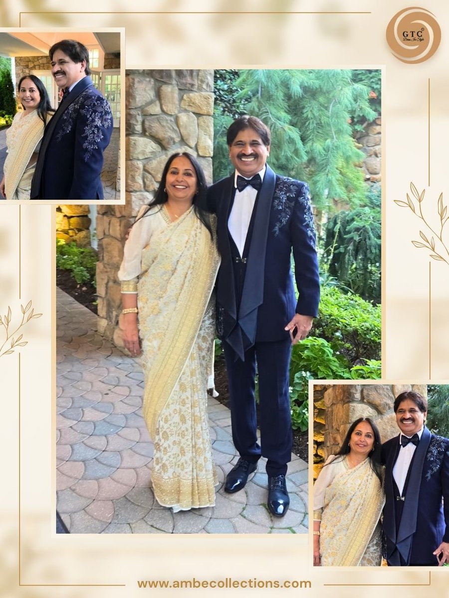 AMBECOLLECTIONS's tweet photo. Our client looks effortlessly elegant in a suave GTC – Event &amp; Party Suit, featuring rich navy tones and intricate floral detailing 🤍

📍 Made-to-Measure
🌍 Worldwide Shipping Available
📩 DM or WhatsApp us on +91 8828128122 

#GTCDressInStyle #ClientStyle #MensStyle https://t.co/YtMzycOsZQ