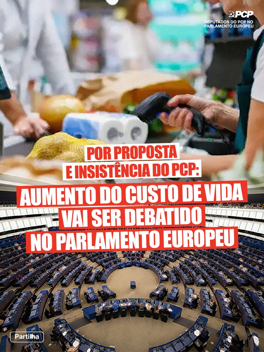 deppcppeguengl's tweet photo. 📣 Por proposta e insistência do PCP:
👉Aumento do custo de vida vai ser debatido no Parlamento Europeu
➡️Conhece o comunicado➡️https://t.co/Q6kYqFDH6V
#PCP #partidocomunistaportuguês #semprecontigo #paraoquederevier #custodevida https://t.co/MfTWiErKvD