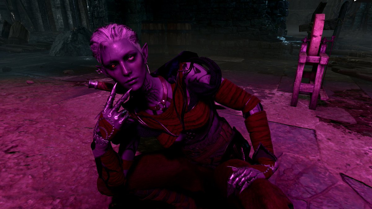 Phenex_lee's tweet photo. New journey with my next Tav, Nixis. Had her eye on Shadowheart but after meeting Minthara she couldn't help herself. By she, I mean me, I can't help myself 😜 https://t.co/dkbVNCyCMb