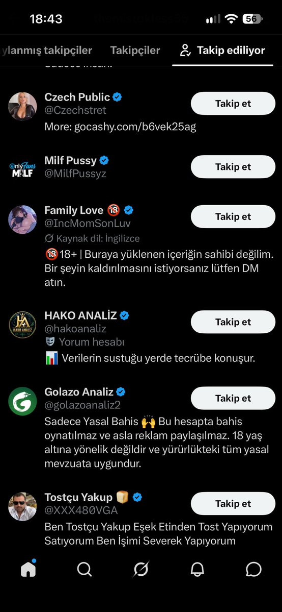 Rooperrich's tweet photo. @gece_volka64962 @harpia_49 @Yusuf__Tekin @cftcblnt @istanbulilmem Porno sayfalarını takip ediyo millete abaza mısınız diyo https://t.co/OIOYg4URA1