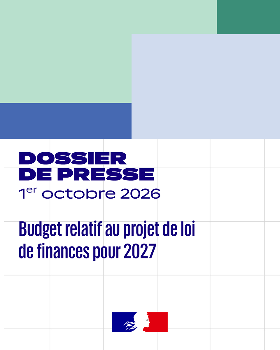 Solidarite_gouv's tweet photo. #Dossier de presse | Le @gouvernementFR a présenté les principales orientations budgétaires du projet de loi de finances (PLF) pour 2027 ce jeudi 1er octobre 2026.

📍En savoir plus : https://t.co/m0KFEk0iZJ https://t.co/R3exmNd90m