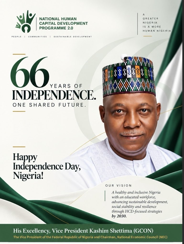 HCD_NG's tweet photo. Happy Independence Day, Nigeria! π³π¬
May we continue to build a united, prosperous and inclusive nation, investing in our people and creating opportunities for every Nigerian to thrive.
#HumanCapital
#independencedaynigeria
#HCD20
#InvestInPeople https://t.co/F0FZJXVKRv