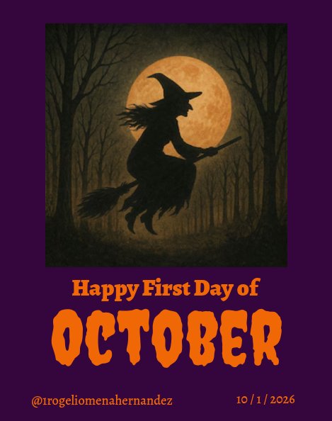 RogelioMena12's tweet photo. Happy First Day of October!
Month of Halloween 🎃!

#October2026 #Halloween2026 #FanArt #Deviantart https://t.co/V7IaqtlV8A