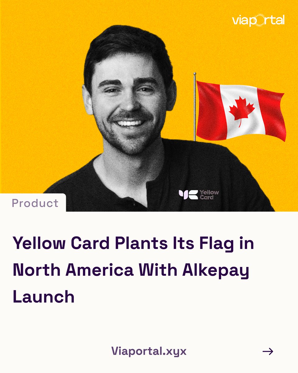 theviaportal's tweet photo. ICYMI: @yellowcard_app has expanded its presence into North America with the launch of Alkepay, its wholly owned Canadian subsidiary. https://t.co/YCbWA3DfPX