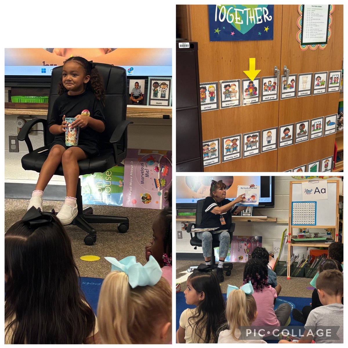 ReadandWriteBFF's tweet photo. Student led morning affirmation @HumbleISD_TE @HumbleISD_PREK #routinesareimportant https://t.co/LPjSw4pL9N