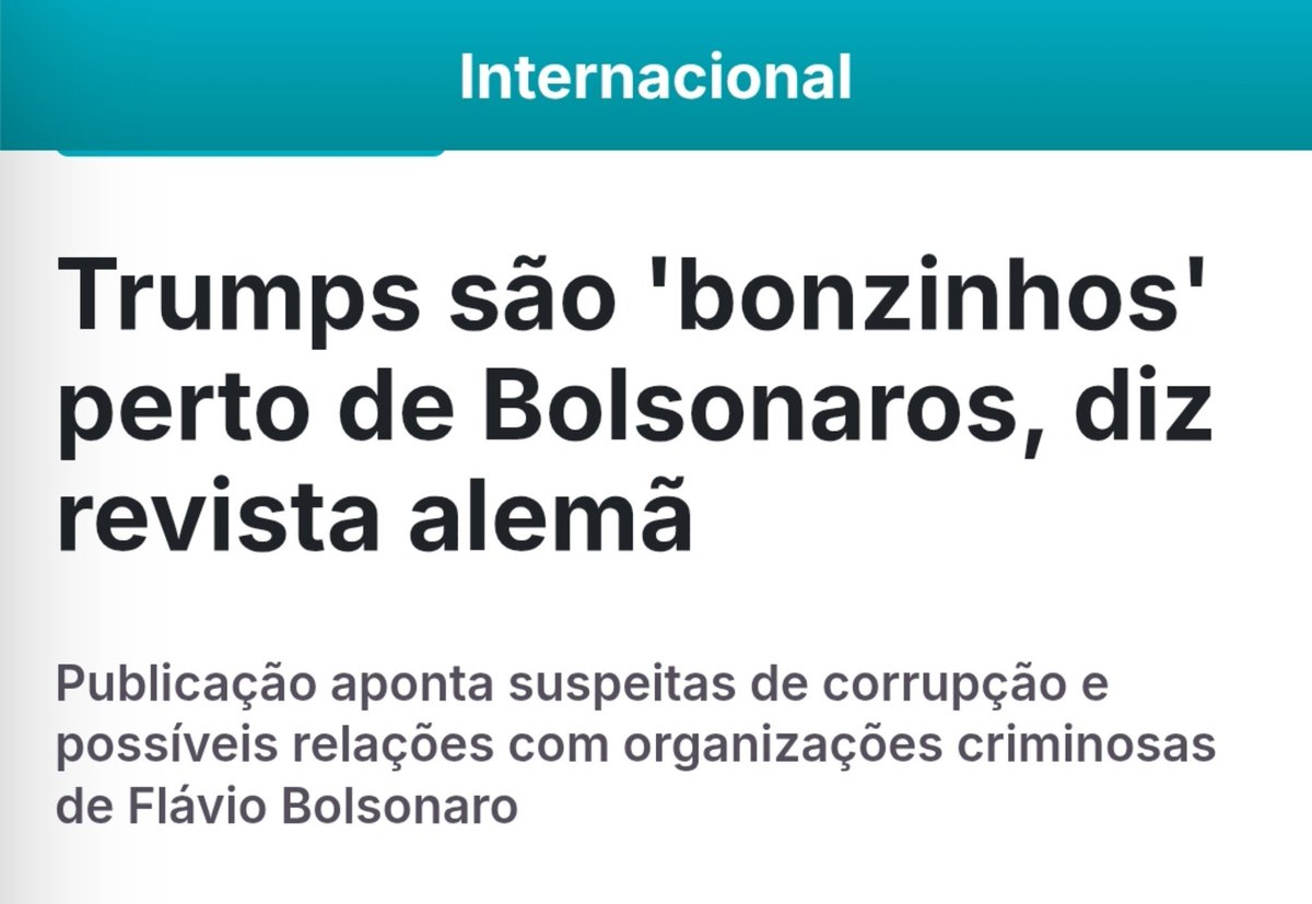 Gustavramski_'s tweet photo. A imprensa alemã alertando o q a imprensa brasileira finge não saber 🧐 https://t.co/dwOMxBf3wg