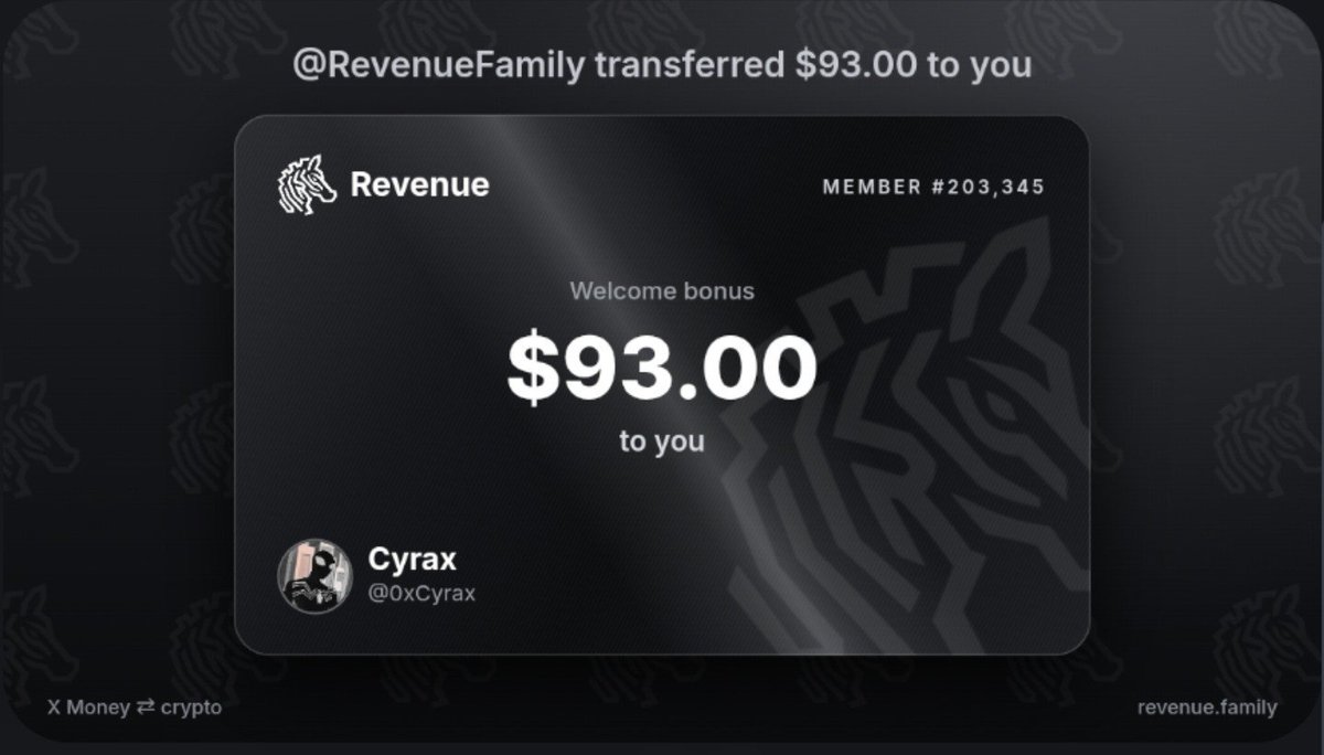 0xCyrax's tweet photo. Quietly received $93.00 from @RevenueFamily https://t.co/AQohuuOQ5z