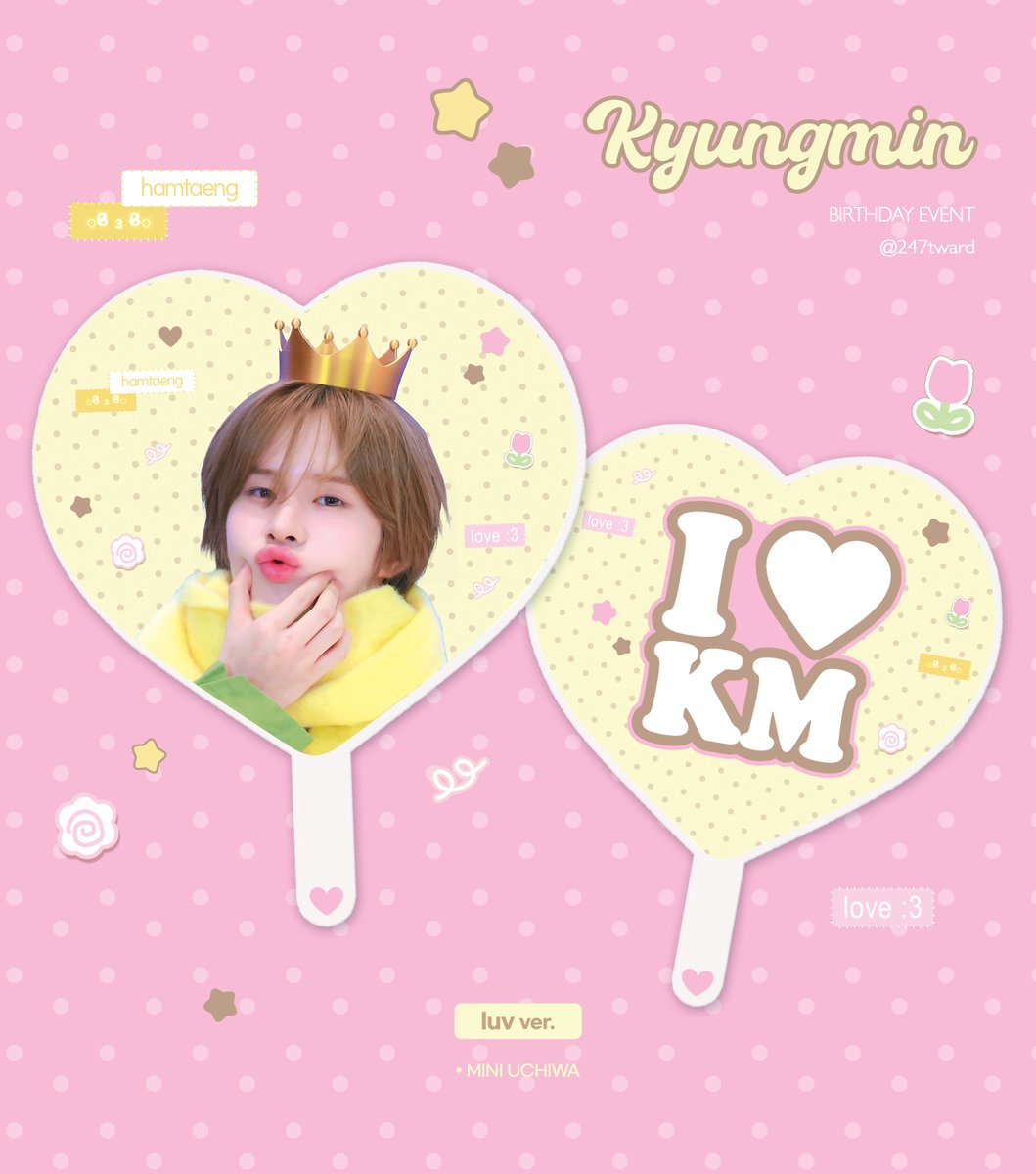 247tward's tweet photo. ᴴᵃᵖᵖʸ ᴷʸᵁᴺᴳᴹᴵᴺ ᴰᴬʸ♡
경민이 생일 기념 rt추첨 5분께
미니우치와를 드립니다! 
경민 많이 사랑해주세요💕

#경민아_스무번째생일을_축하햄
#HamSTAR_Kyungmin_Day
#KYUNGMIN #경민 #ギョンミン #李炅潣 https://t.co/LIYYsWVYiZ