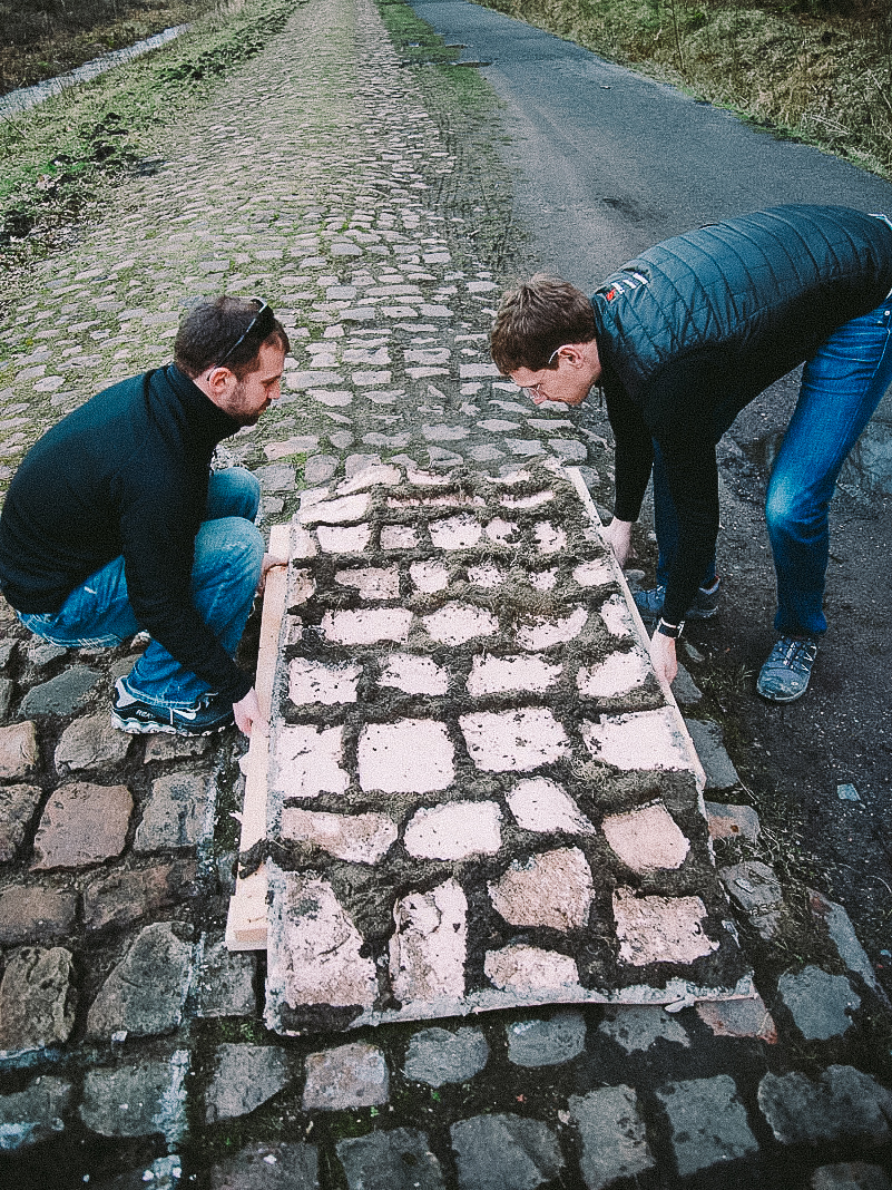 TrekBikes's tweet photo. In 2014, Trek engineers headed into the Arenberg Forest to mold the legendary Paris-Roubaix cobbles. The plan was to bring the bumps back to Wisconsin to help build faster bikes. Then an officer approached. 
 
Read "Proving the ride" now 🔗 https://t.co/mdROIJUlJP https://t.co/EvJ5f2iQsb