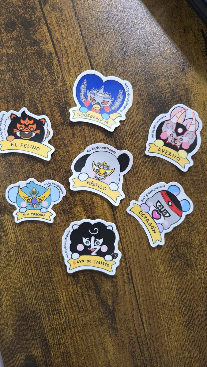 Mexicath's tweet photo. Ya salieron los stickers de los BT21 luchadoresss 🥳🫰🏻 https://t.co/UbBw5dL5F9